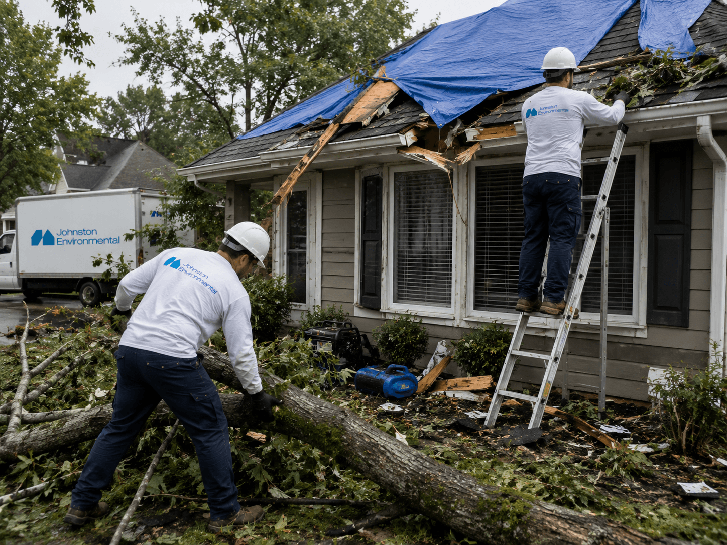 Storm Damage Restoration in Charlotte, NC by Johnston Environmental Inc.